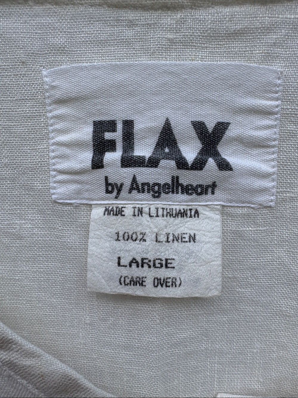 FLAX by Jeanne Engelhart Cream Linen Button-Front Tunic - Picture 2 of 14